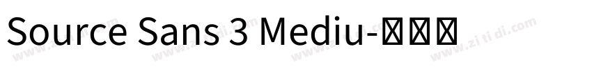 Source Sans 3 Mediu字体转换 Source Sans 3 Mediu字体转换